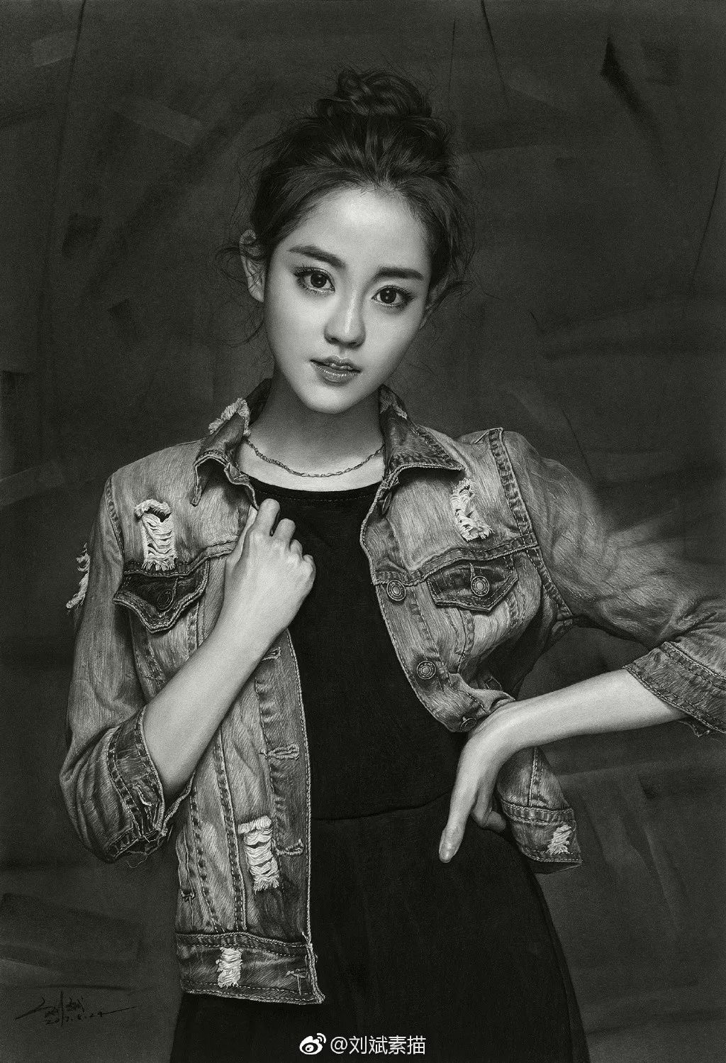 劉斌最新素描，展現(xiàn)藝術(shù)變化，成就自信之作